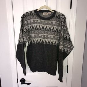 Vtg Mens Sweater Geometric Patterns L Midwest Clothing Company